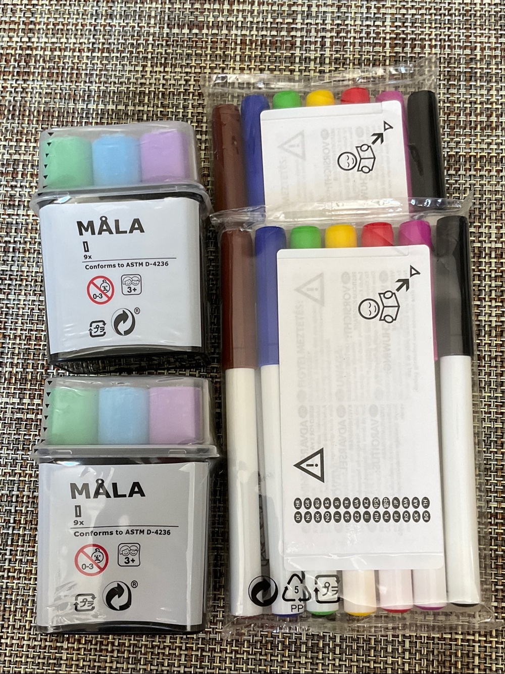 Dry erase markers+chalk set NWT